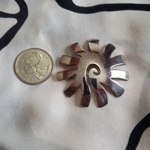 Mexican silver brooch